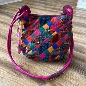 Sharif Vintage Patchwork Tweed Bucket Bag